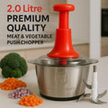 Stainless Steel Manual Food Chopper 2L ( Random colors )