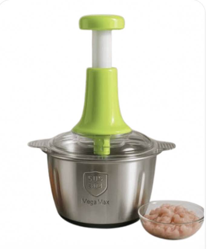 Stainless Steel Manual Food Chopper 2L ( Random colors )