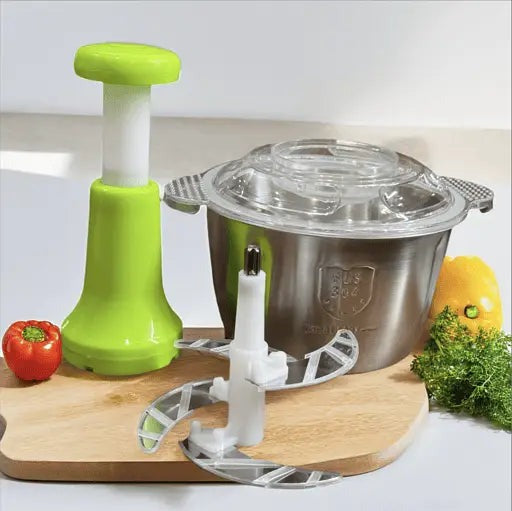 Stainless Steel Manual Food Chopper 2L ( Random colors )