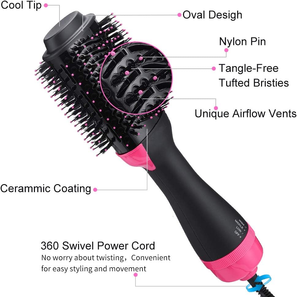 Hot Air Brush 3-in-1 Hair Dryer