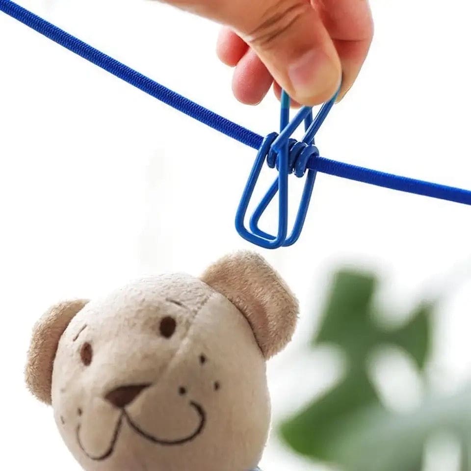 12-Clip Elastic Laundry Rope