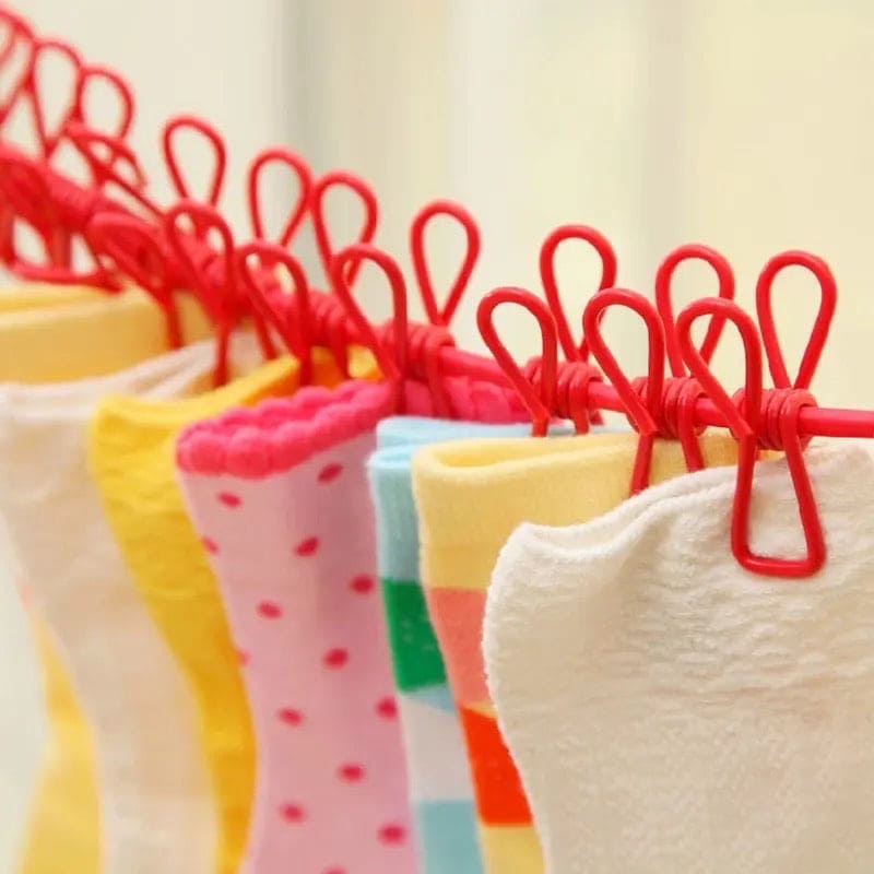 12-Clip Elastic Laundry Rope