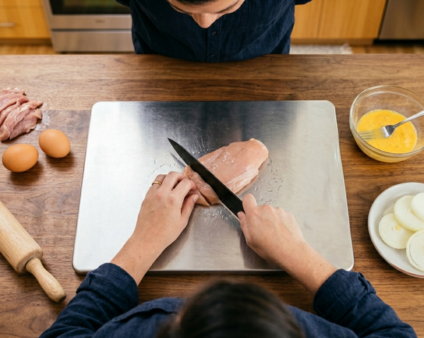 304 Food-Grade Steel Cutting Board - Perfect For Qurbani Meat & Daily Cooking