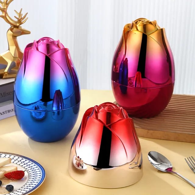 Buy Luxury Rose-Shaped Fruit Fork Set