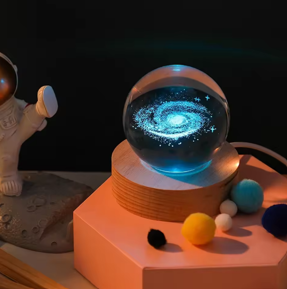 3D Crystal Galaxy Night Lamp
