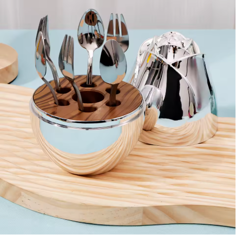 Buy Luxury Rose-Shaped Fruit Fork Set