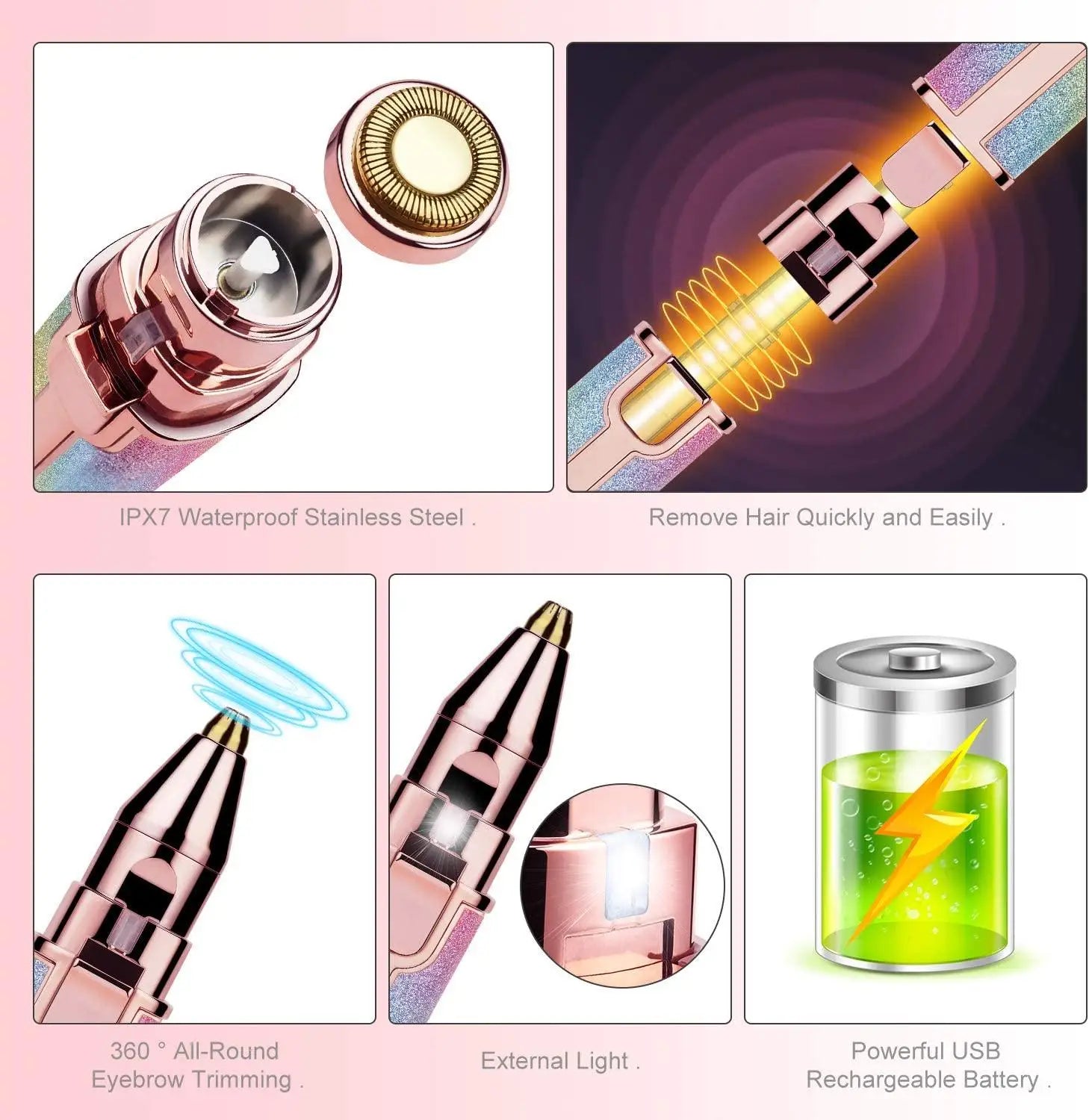 2-in-1 Facial Hair Remover & Eyebrow Trimmer
