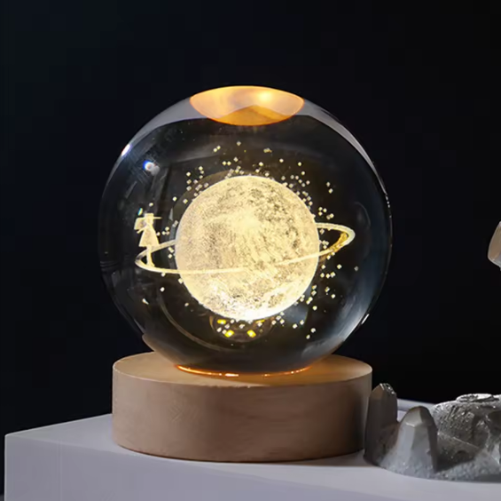 3D Crystal Galaxy Night Lamp