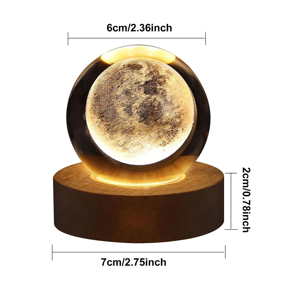 3D Crystal Galaxy Night Lamp