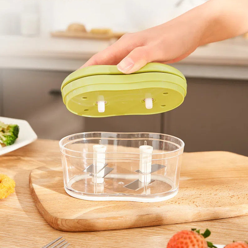 "Manual Vegetable Chopper & Food Processor
