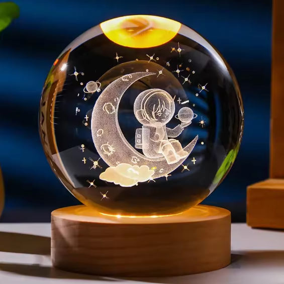 3D Crystal Galaxy Night Lamp